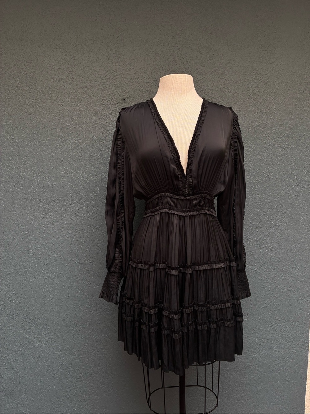 Ulla Johnson Long Sleeve NWT ruffle & pleated Mini Dress